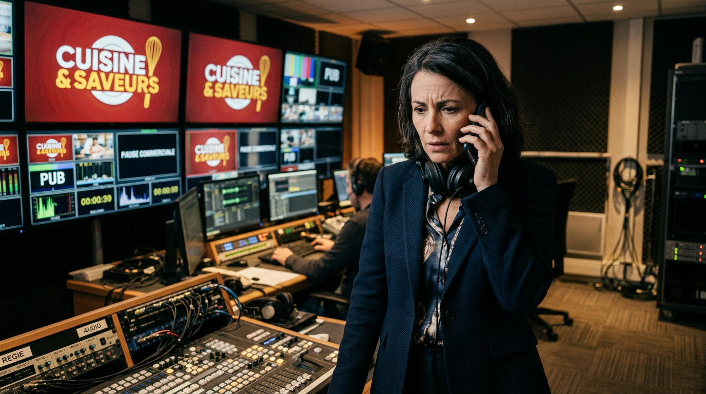 Marguerite en régie TV
